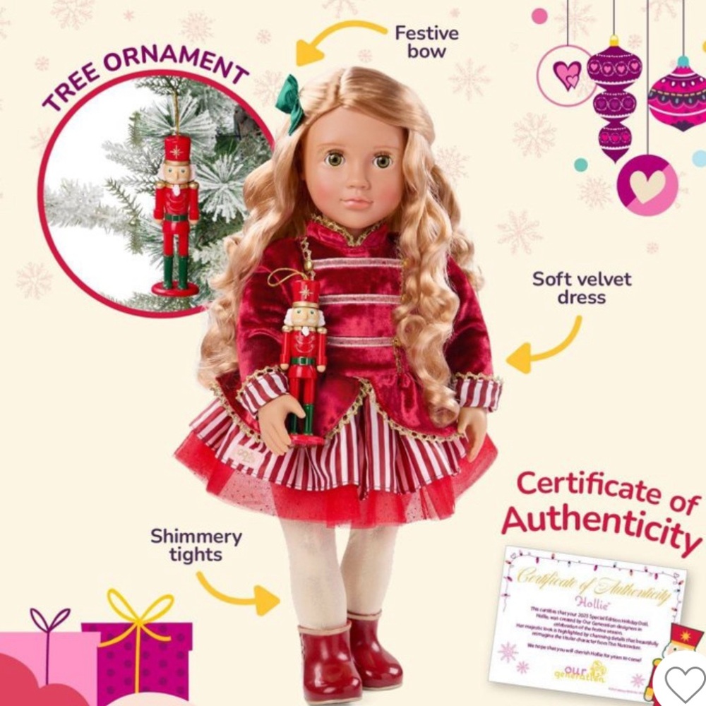 2025 Limited Edition Our Generation 18" Collectible Christmas Doll Hollie NEW